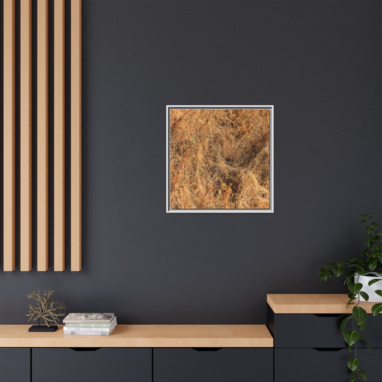 Dried Vegetation Study - Unique Stretched Canvas Wall Art - Art By Earth