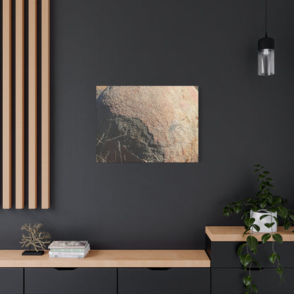 Stone Sphere in Arid Landscape - Unique Stretched Canvas Wall Art - Art By Earth