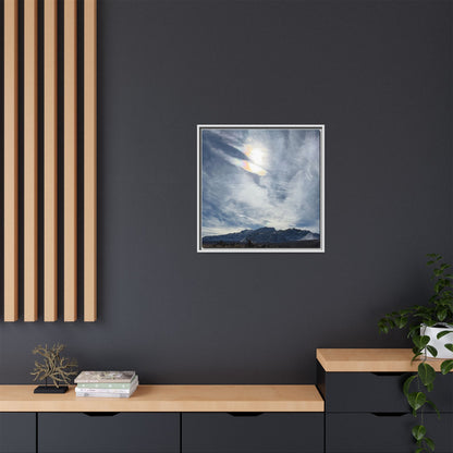 Whispers of Winter's Embrace - Unique Stretched Canvas Wall Art