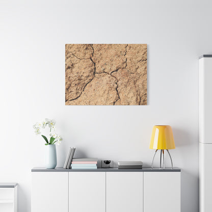 Cracked Earth's Lament - Unique Frameless Canvas Wall Art - Art By Earth
