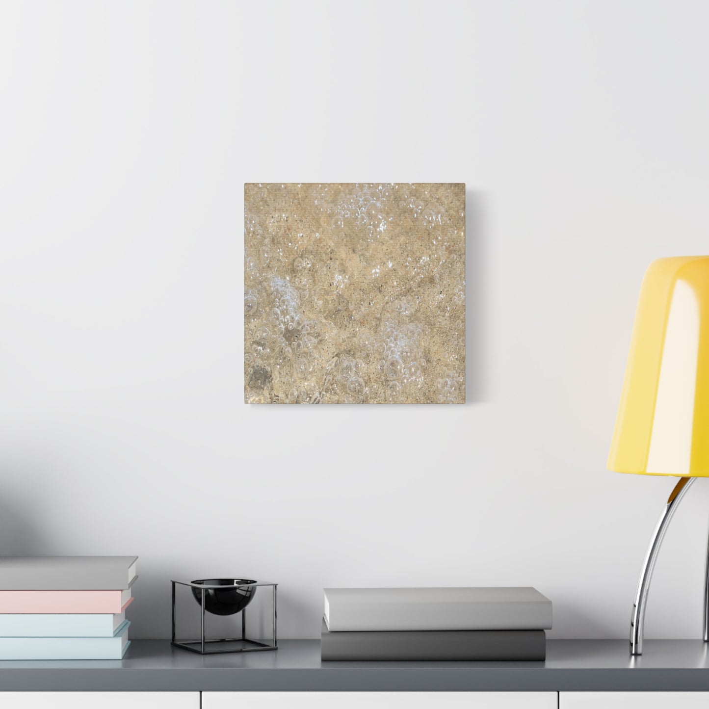 Bubbles in Sand - Unique Frameless Canvas Wall Art - Art By Earth