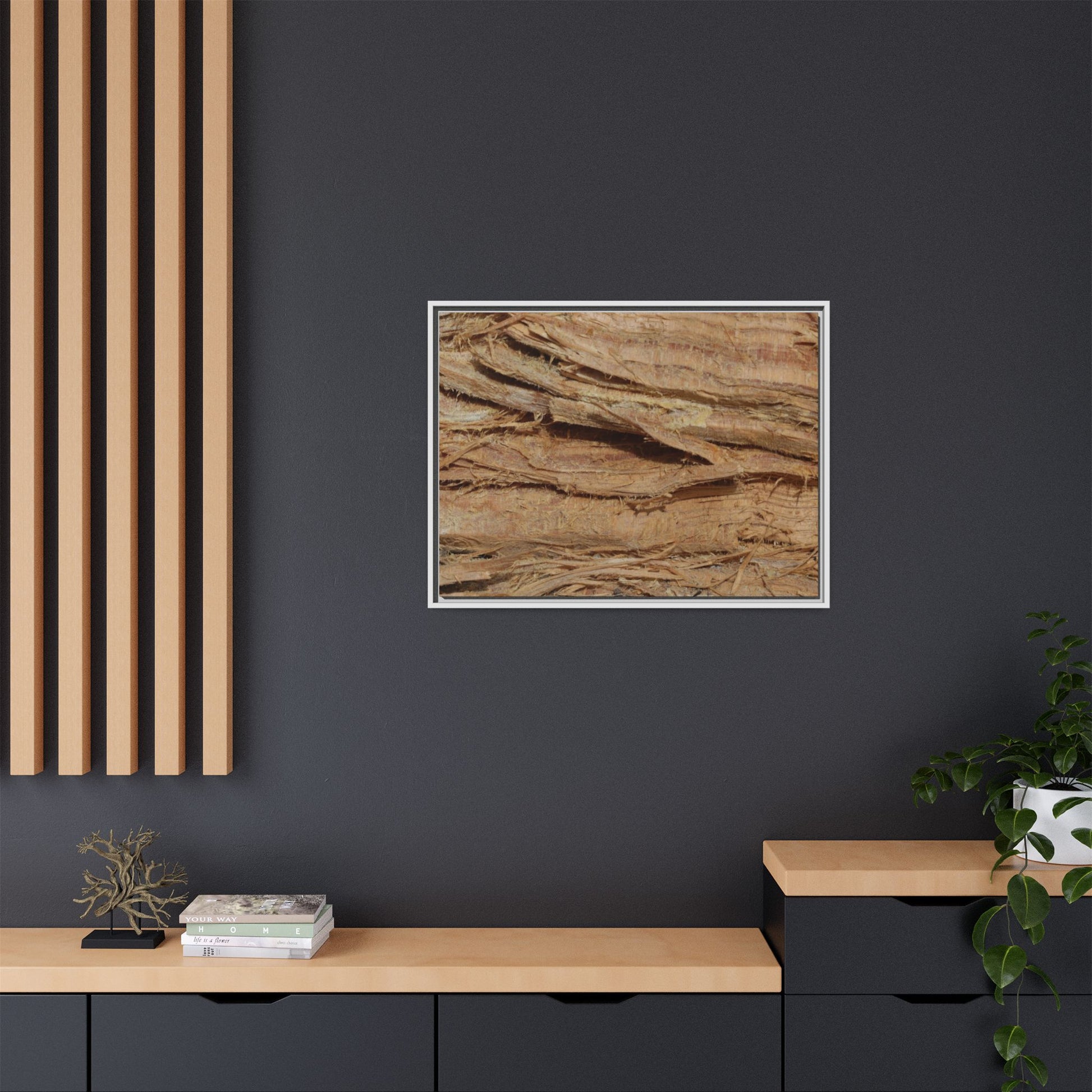 Splintered Bark - Unique Stretched Canvas Wall Art - Art By Earth
