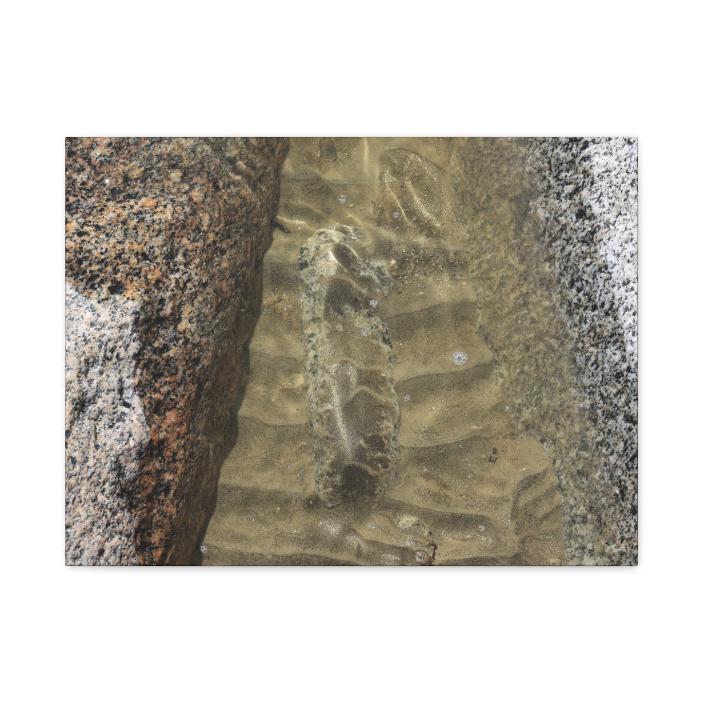 Weathered Concrete Gap - Unique Frameless Canvas Wall Art - Art By Earth
