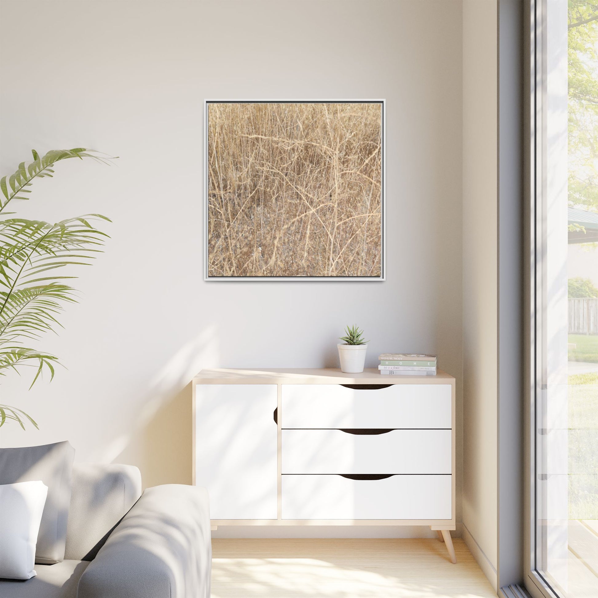Golden Stalks - Unique Stretched Canvas Wall Art - Art By Earth