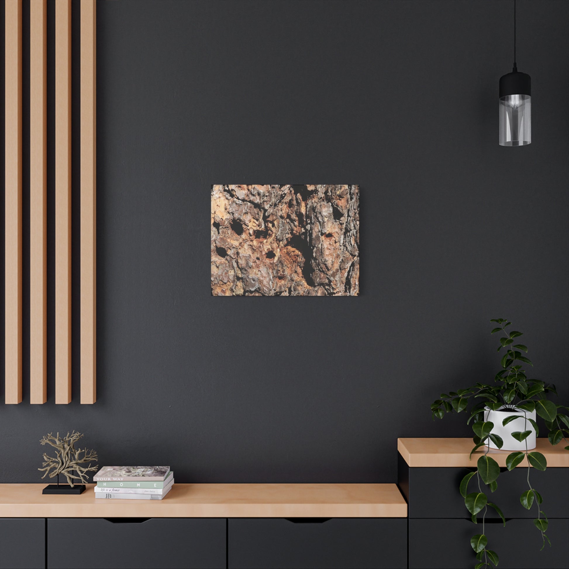 Tree Bark Mosaic - Unique Frameless Canvas Wall Art - Art By Earth