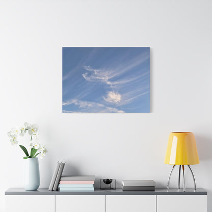 Wispy Whispers of Azure - Unique Frameless Canvas Wall Art - Art By Earth