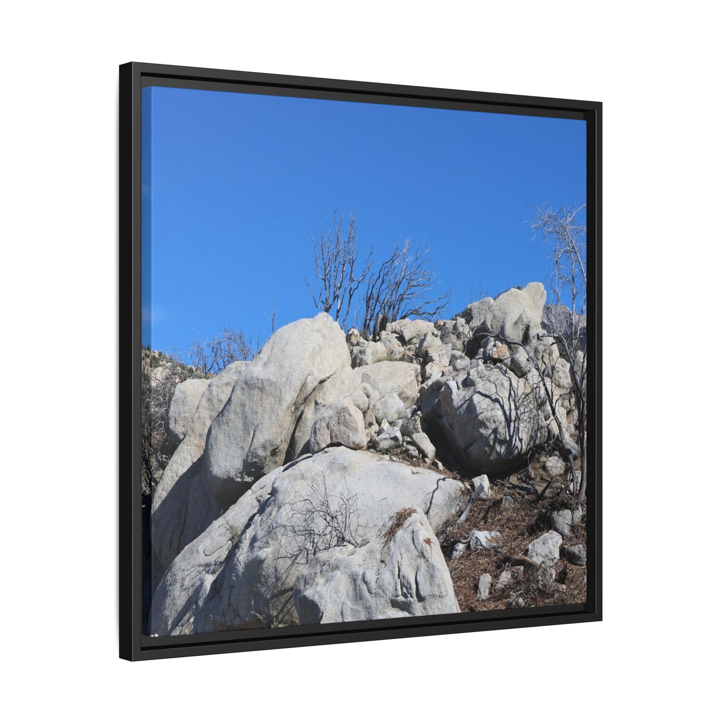 Barren Landscape with Boulder Formations - Unique Stretched Canvas Wall Art - Art By Earth