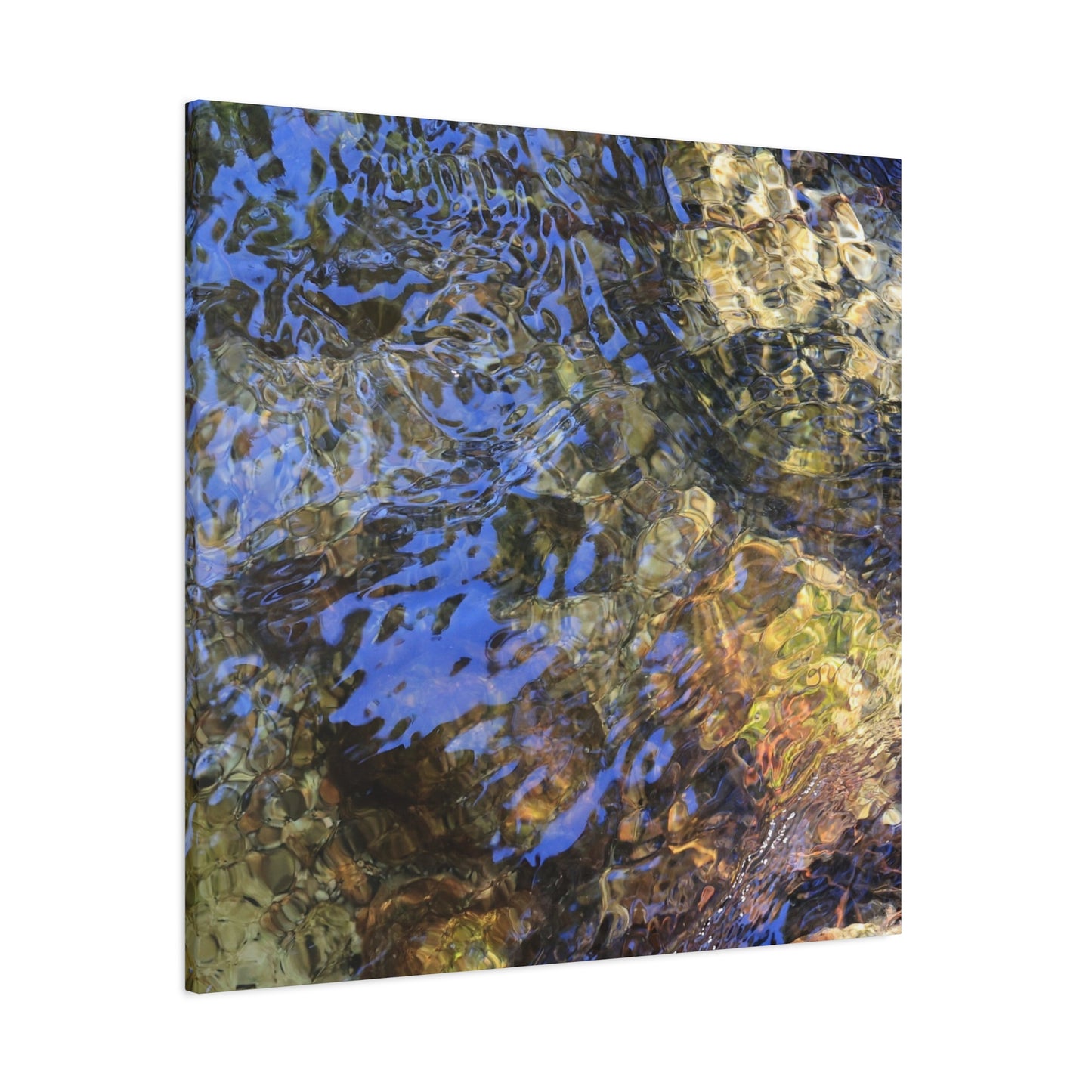 Azure Fragments - Unique Frameless Canvas Wall Art - Art By Earth