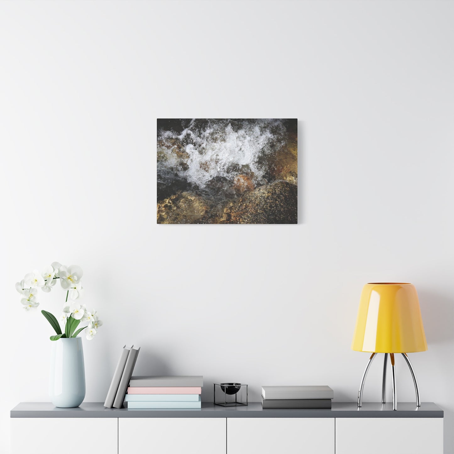 Stone and Surge - Unique Frameless Canvas Wall Art - Art By Earth