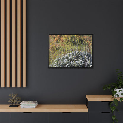 Arid Landscape with Yellow Flowers - Unique Stretched Canvas Wall Art - Art By Earth