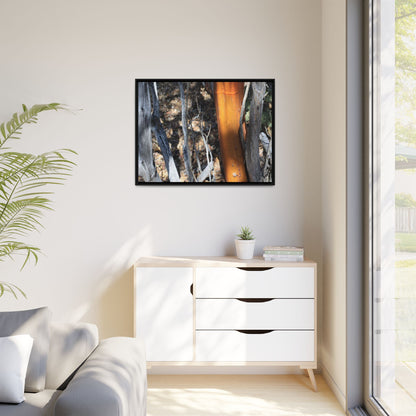 Burnt Trees and Golden Trunk - Unique Stretched Canvas Wall Art