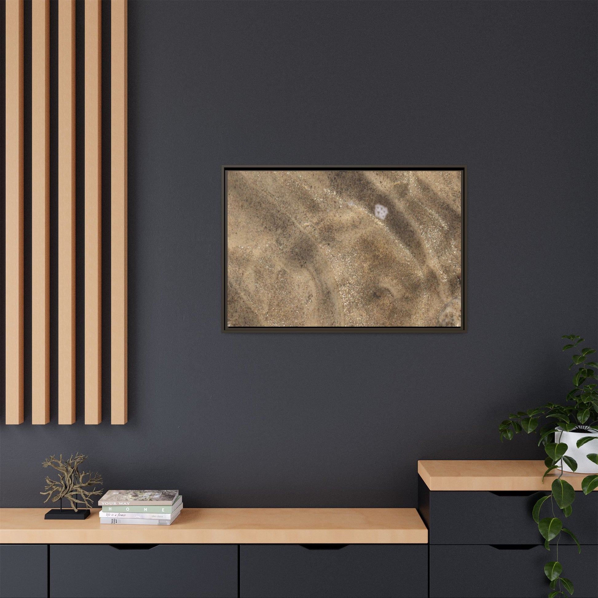 Underwater Sand Exploration - Unique Stretched Canvas Wall Art - Art By Earth