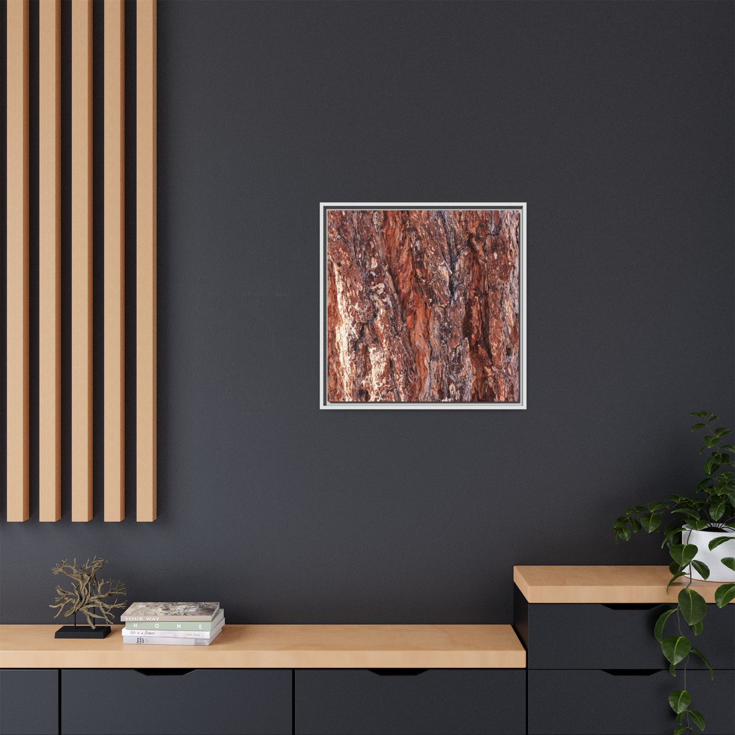 Wooden Mosaic - Unique Stretched Canvas Wall Art