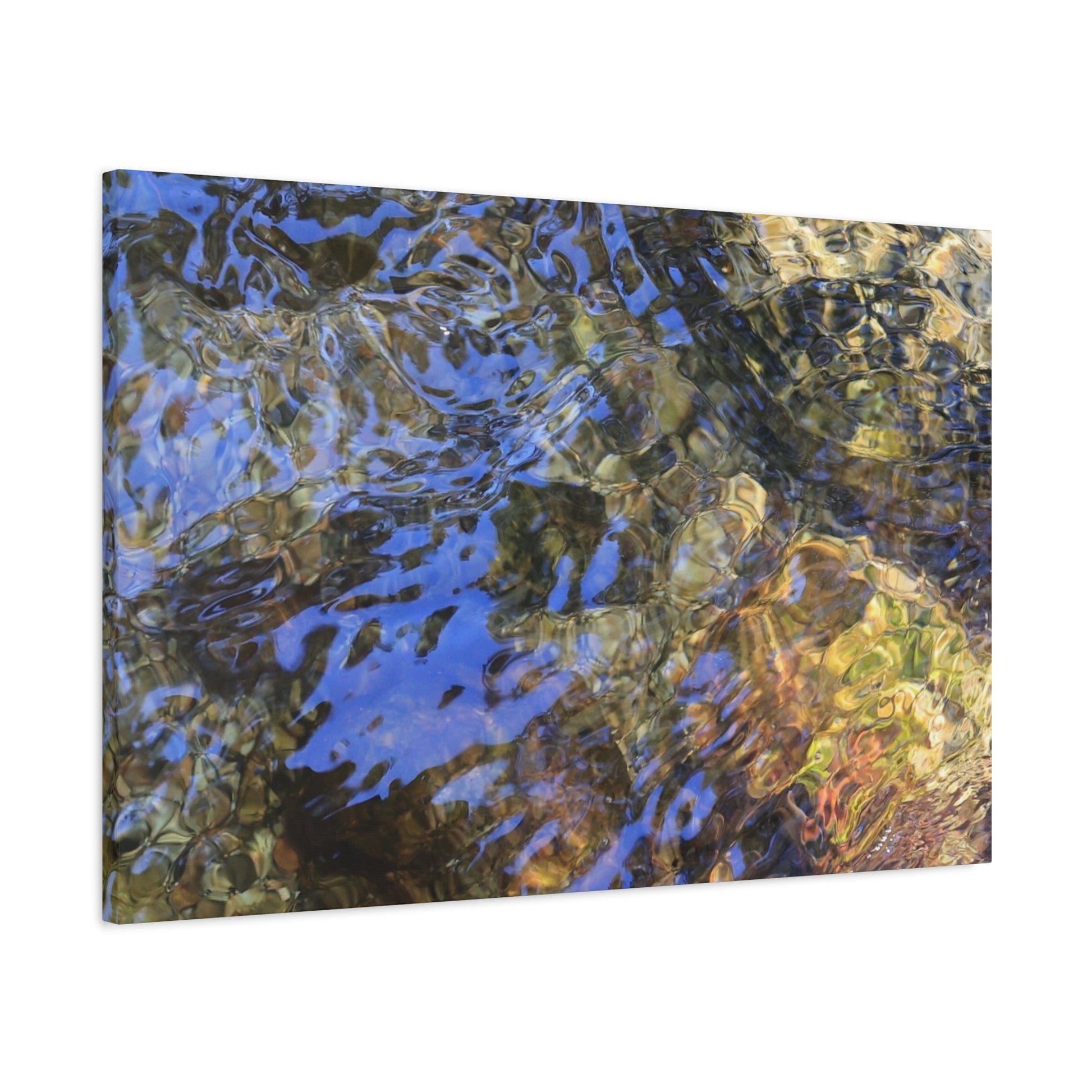 Azure Fragments - Unique Frameless Canvas Wall Art - Art By Earth