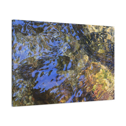 Azure Fragments - Unique Frameless Canvas Wall Art - Art By Earth