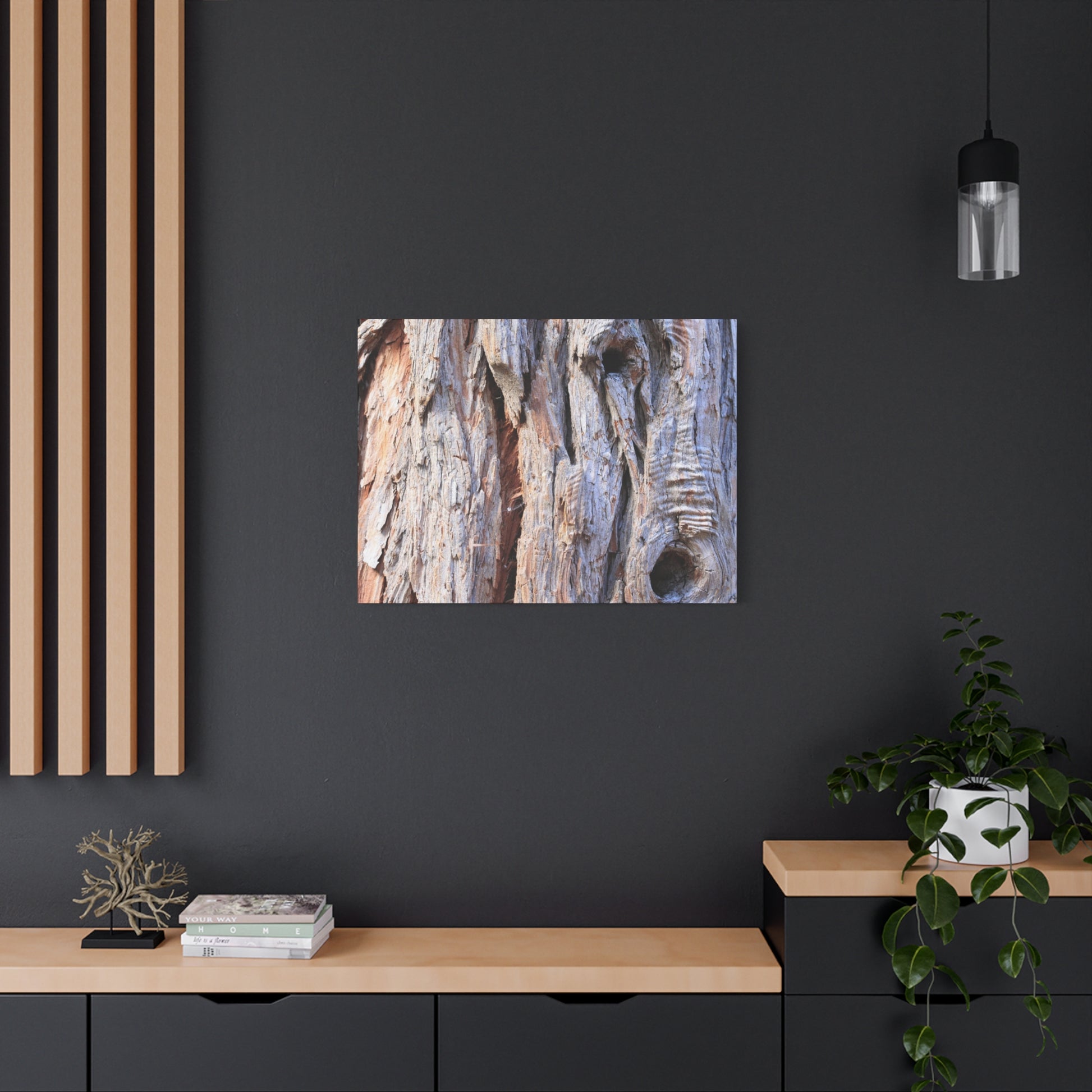 Aged Bark Surface - Unique Frameless Canvas Wall Art - Art By Earth