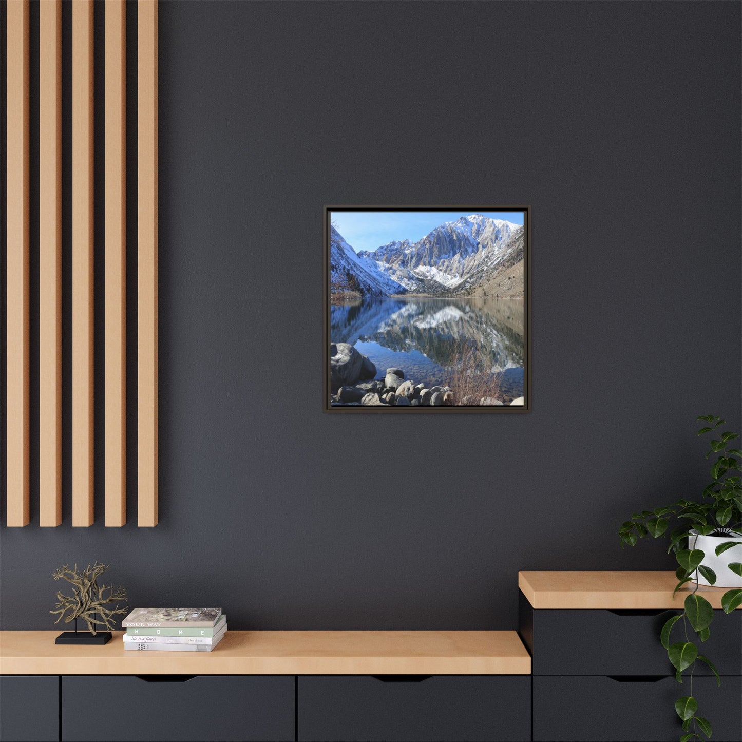 Reflections of Stillness - Unique Stretched Canvas Wall Art