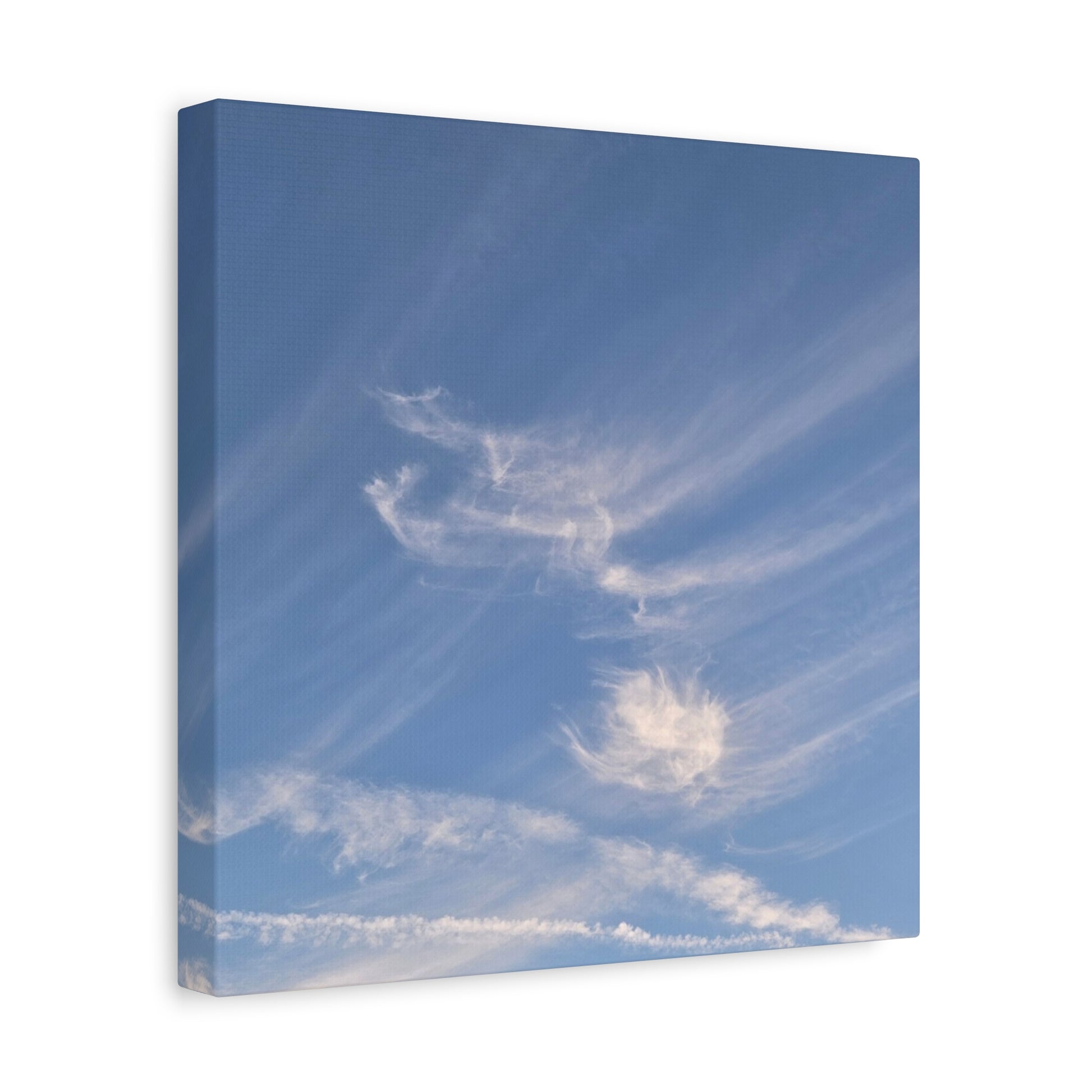 Wispy Whispers of Azure - Unique Frameless Canvas Wall Art - Art By Earth