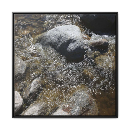 Water's Dance Over Stone - Unique Stretched Canvas Wall Art - Art By Earth