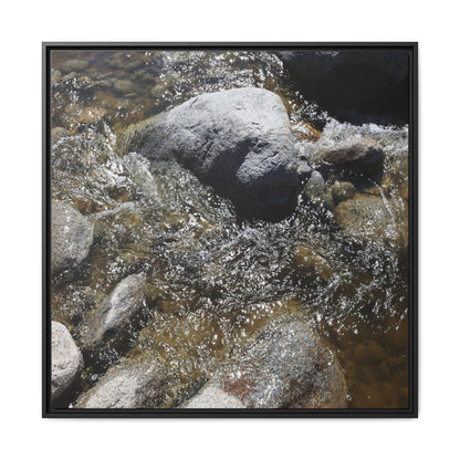 Water's Dance Over Stone - Unique Stretched Canvas Wall Art - Art By Earth