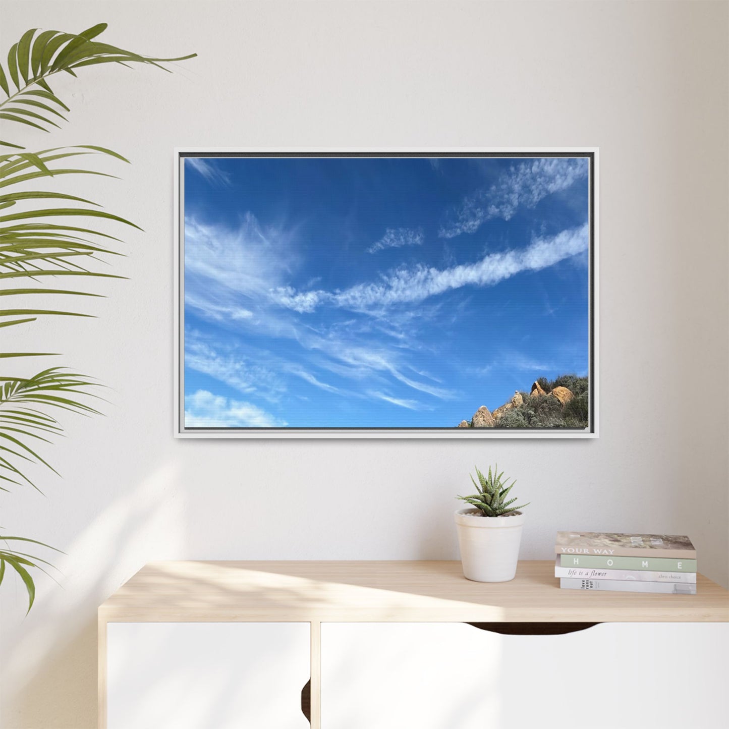 Arid Landscape with Rocky Outcrops - Unique Stretched Canvas Wall Art