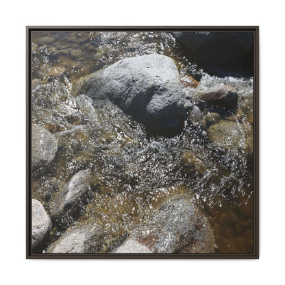 Water's Dance Over Stone - Unique Stretched Canvas Wall Art - Art By Earth