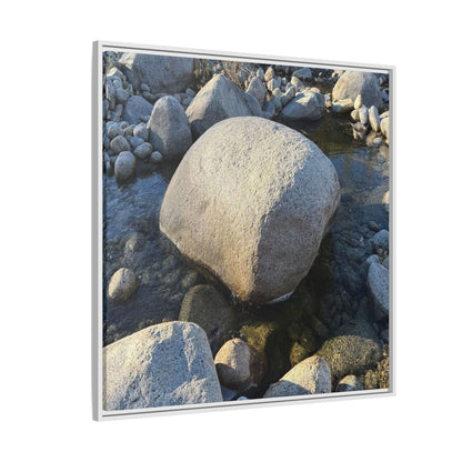 Rocky Riverbed - Unique Stretched Canvas Wall Art - Art By Earth