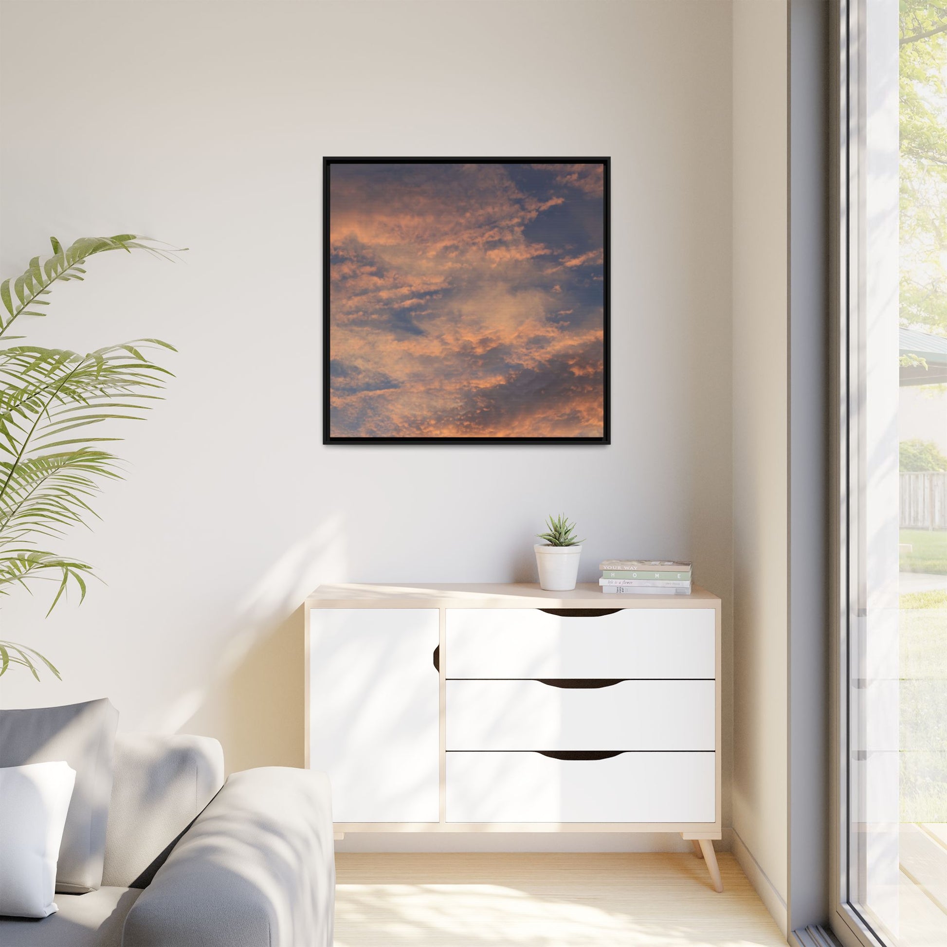 Sunset's Ethereal Canvas - Unique Stretched Canvas Wall Art - Art By Earth