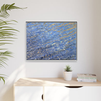Aqua Fragments - Unique Stretched Canvas Wall Art