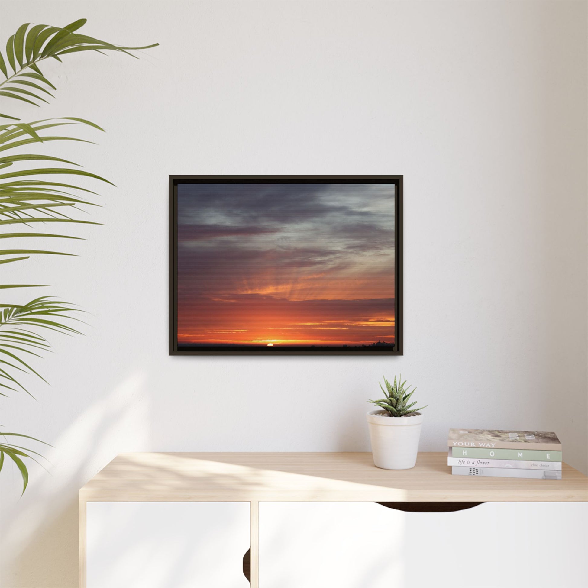 Fiery Horizon - Unique Stretched Canvas Wall Art - Art By Earth