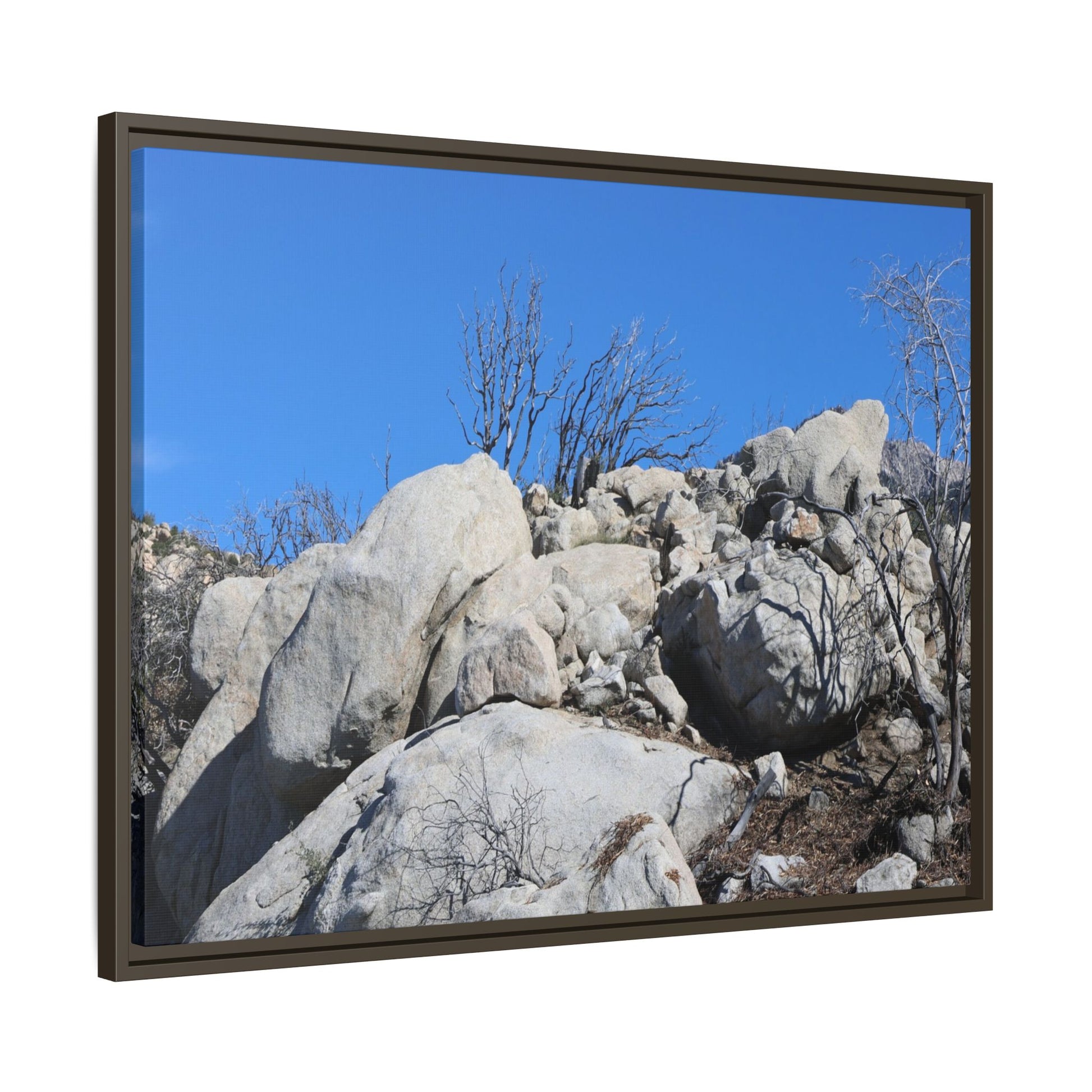 Barren Landscape with Boulder Formations - Unique Stretched Canvas Wall Art - Art By Earth