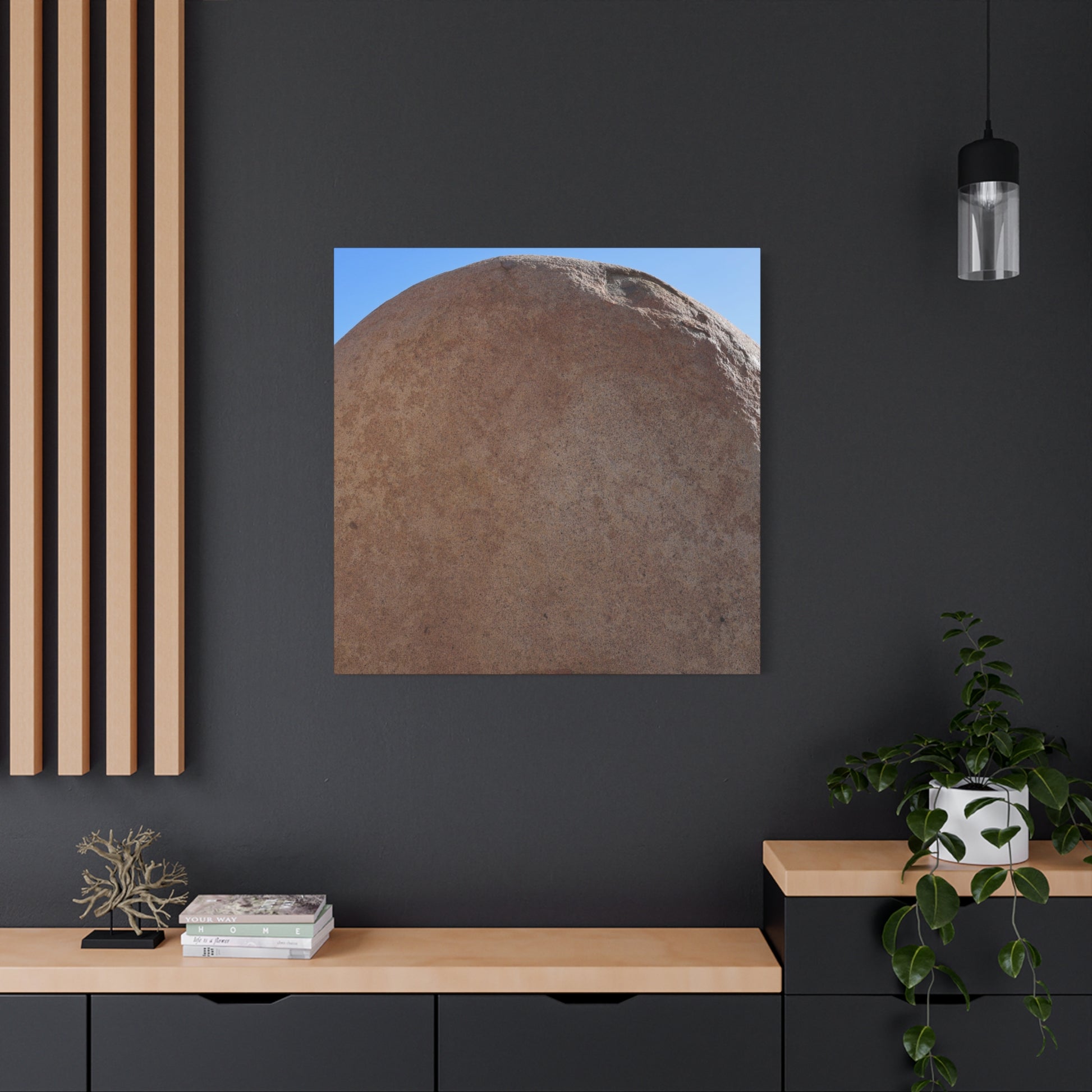 Stone Sphere of Silence - Unique Frameless Canvas Wall Art - Art By Earth