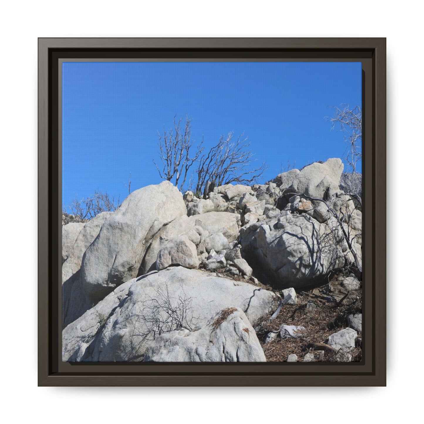 Barren Landscape with Boulder Formations - Unique Stretched Canvas Wall Art - Art By Earth