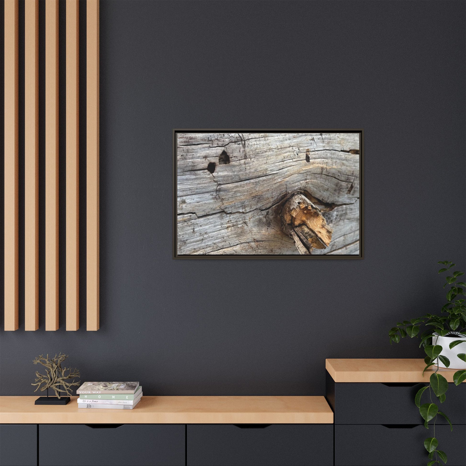 Weathered Wood Texture - Unique Stretched Canvas Wall Art - Art By Earth