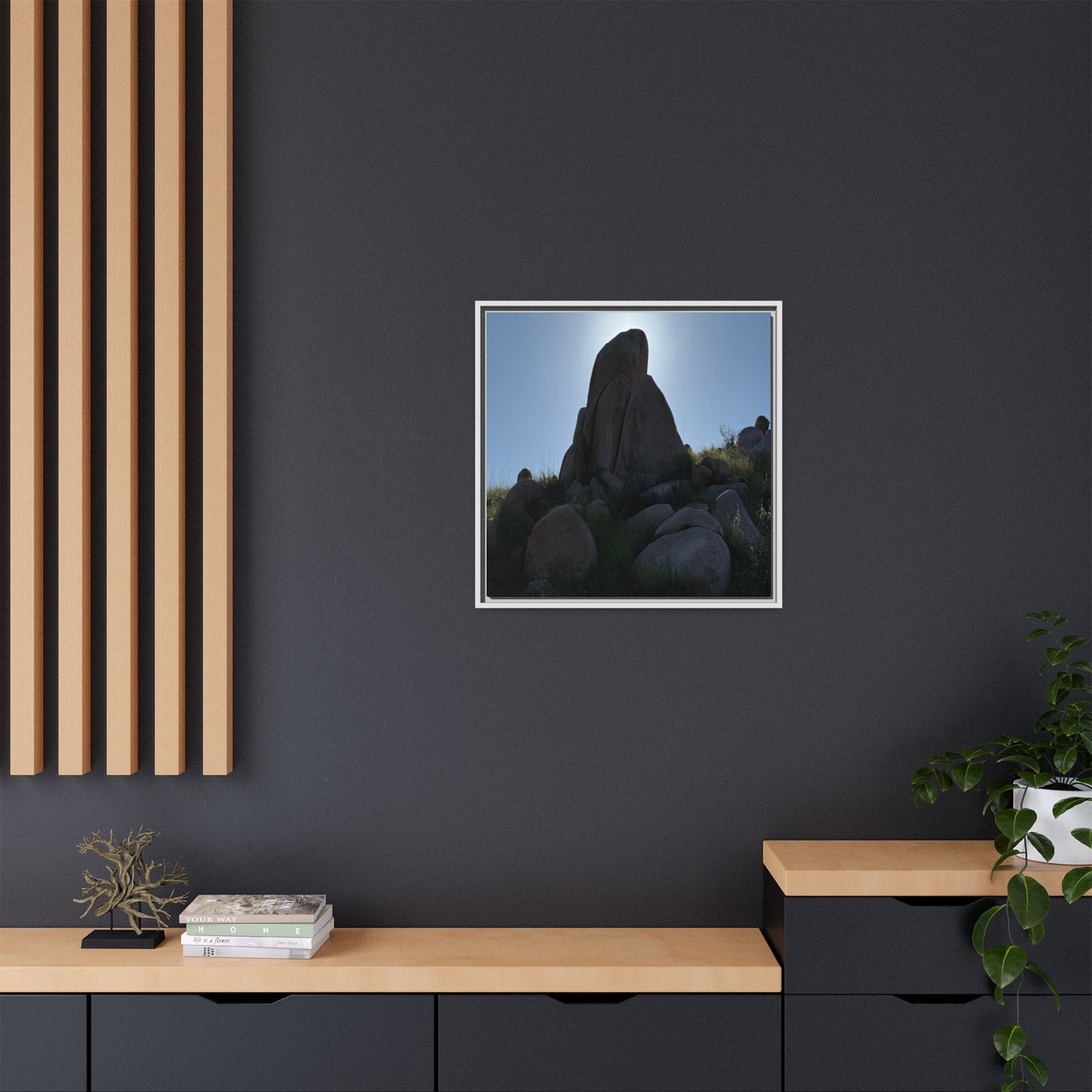 Boulder Silhouette - Unique Stretched Canvas Wall Art - Art By Earth