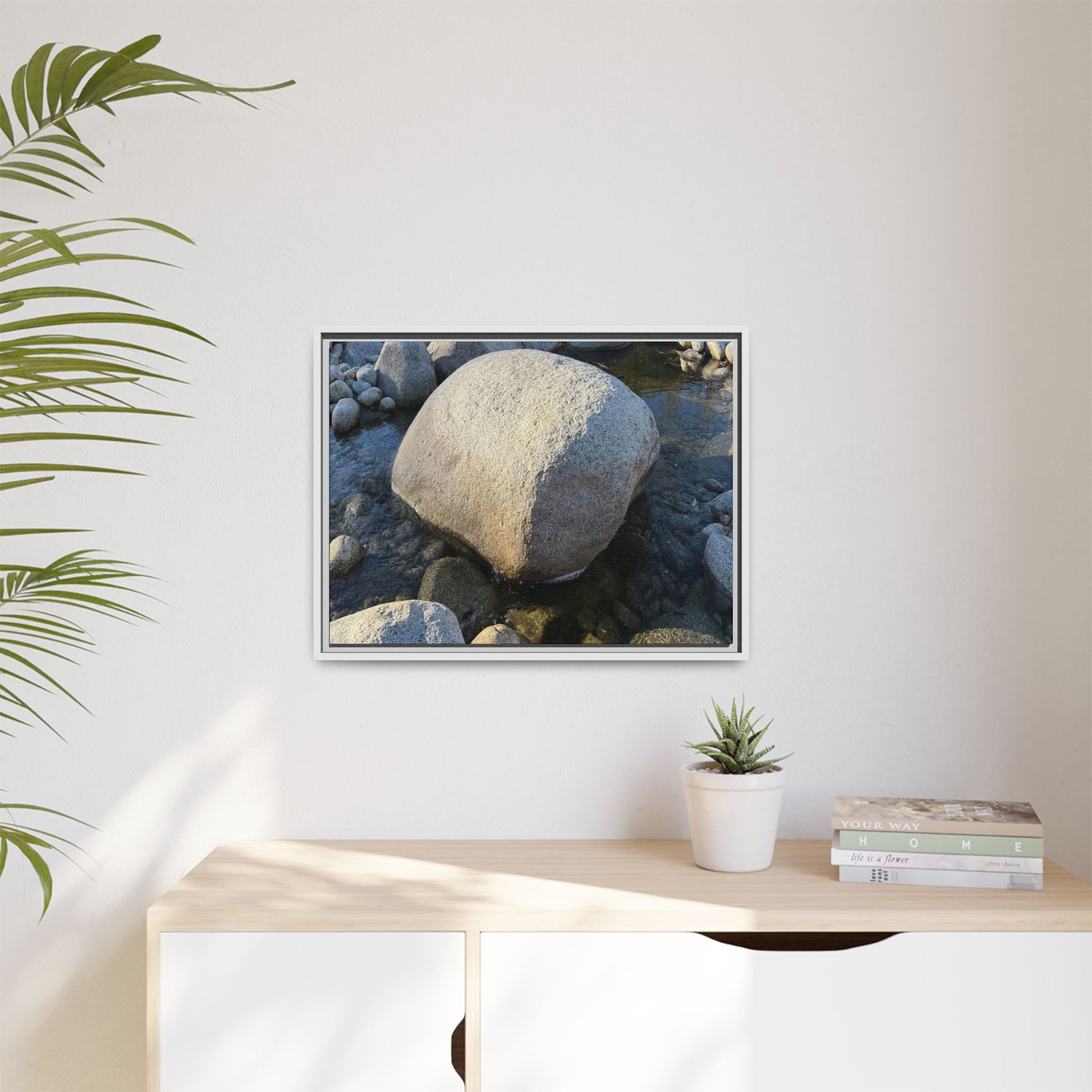 Rocky Riverbed - Unique Stretched Canvas Wall Art - Art By Earth