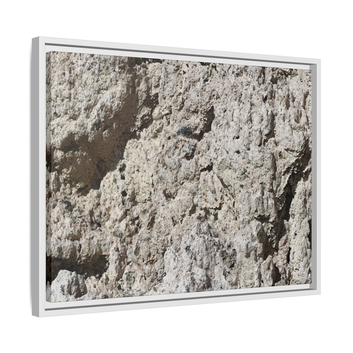 Weathered Stone Whispers - Unique Stretched Canvas Wall Art