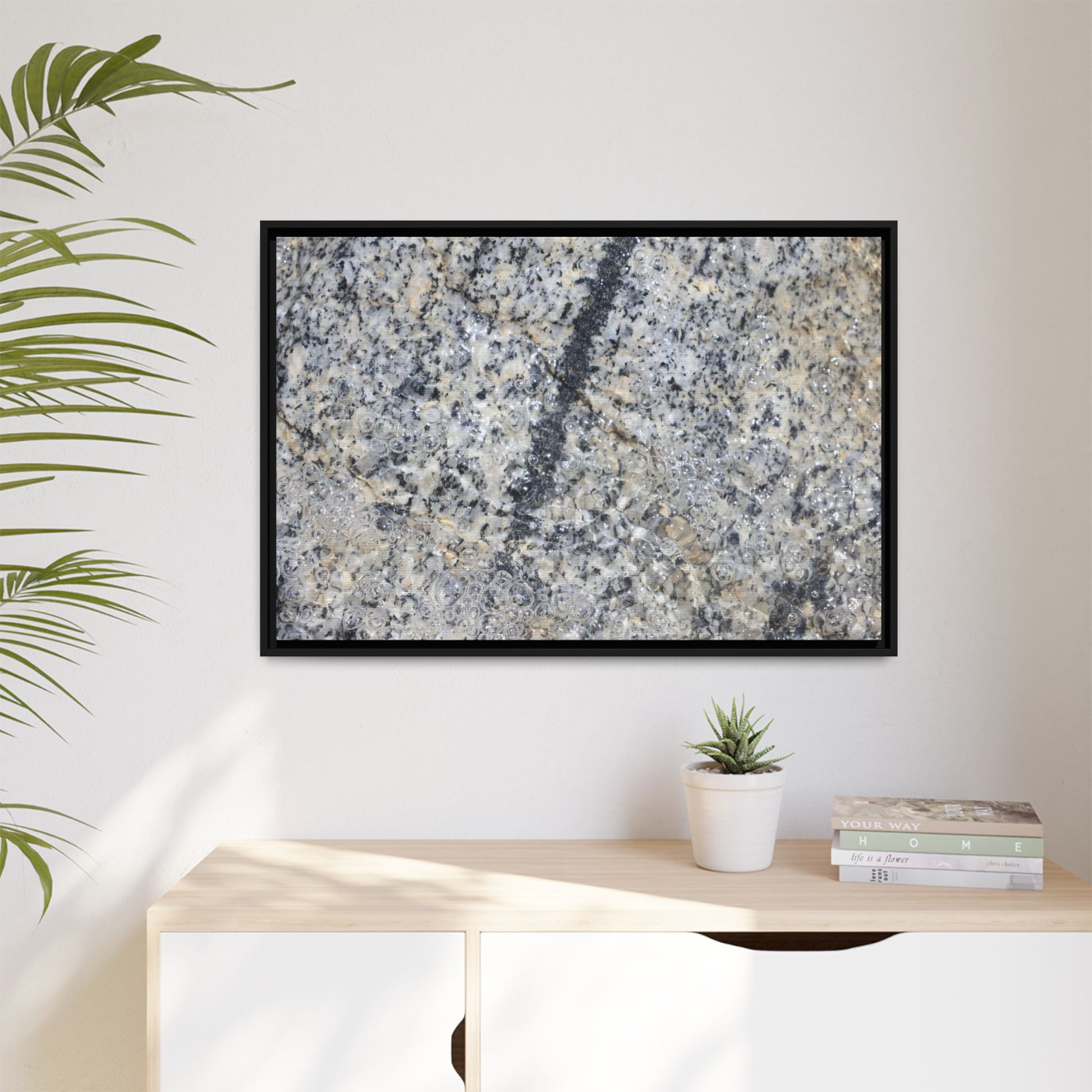 Granite Bubbles - Unique Stretched Canvas Wall Art - Art By Earth