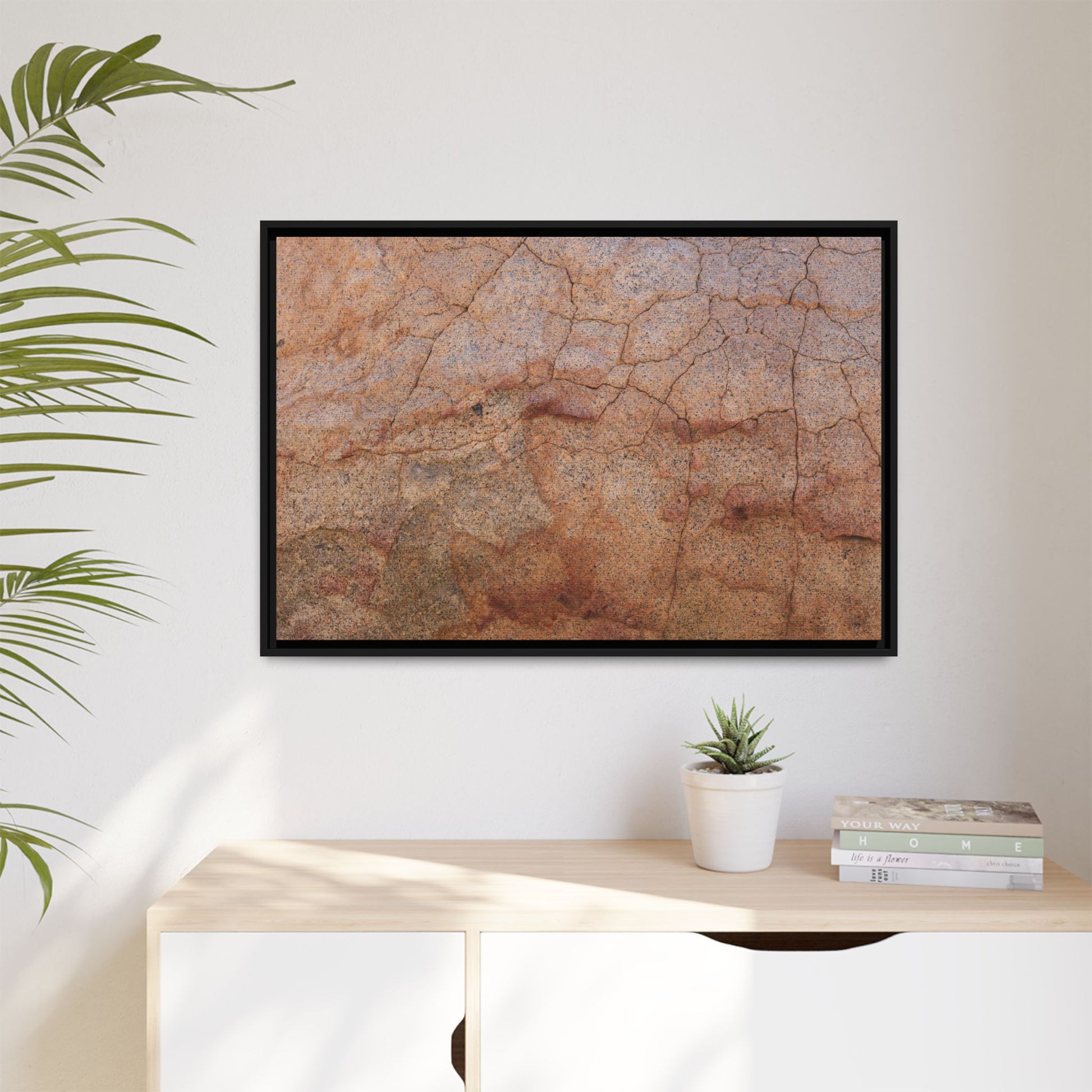 Russet Fissures - Unique Stretched Canvas Wall Art - Art By Earth