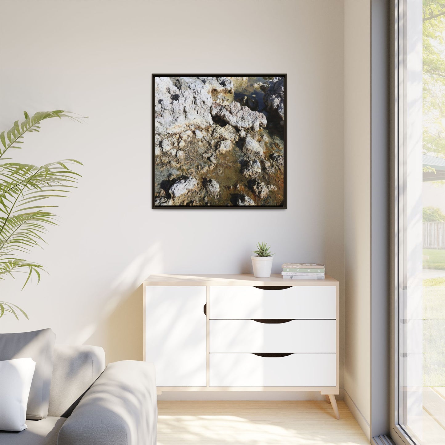 Strata of Silence - Unique Stretched Canvas Wall Art