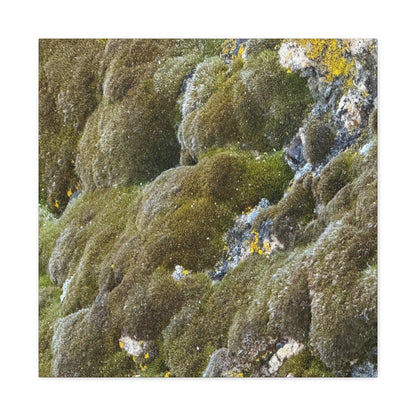 Verdant Stone Symphony - Unique Frameless Canvas Wall Art