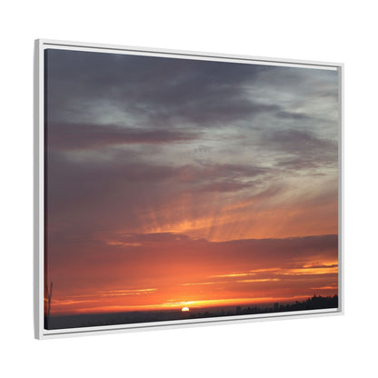 Fiery Horizon - Unique Stretched Canvas Wall Art - Art By Earth