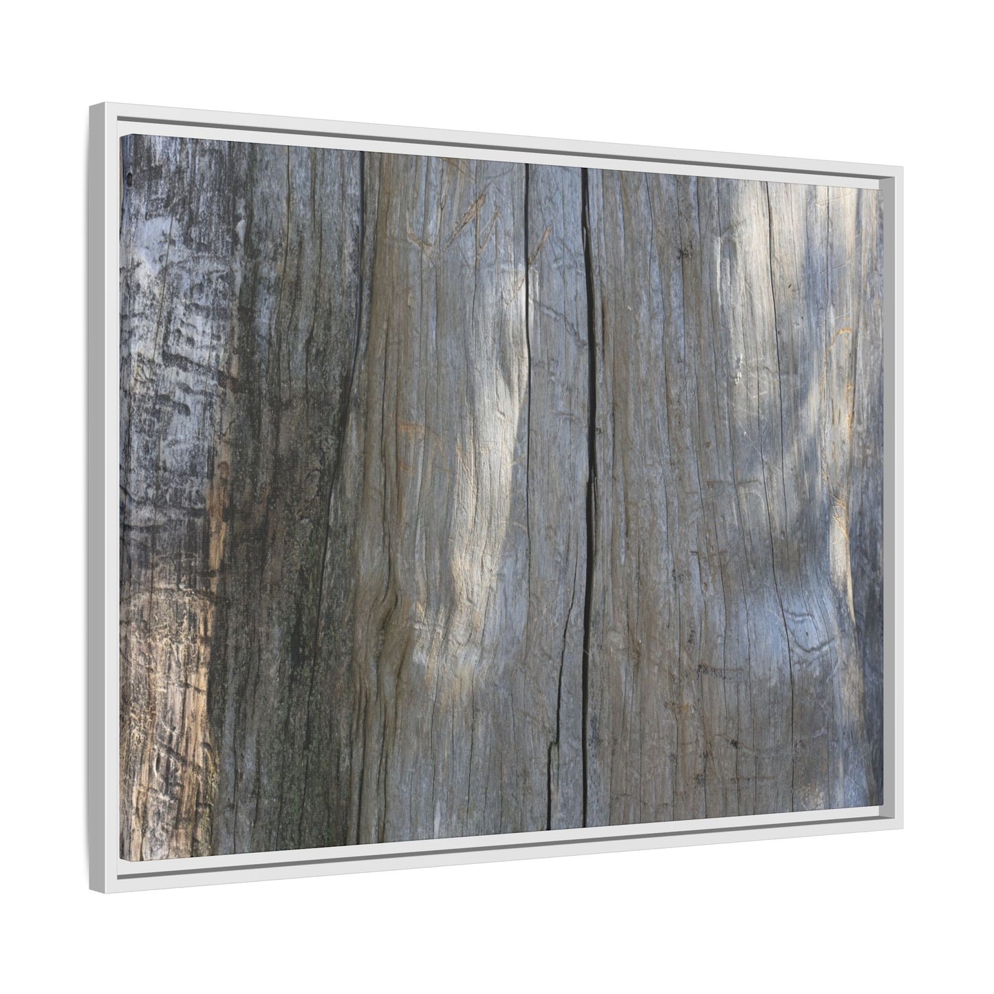 Weathered Wood Surface - Unique Stretched Canvas Wall Art