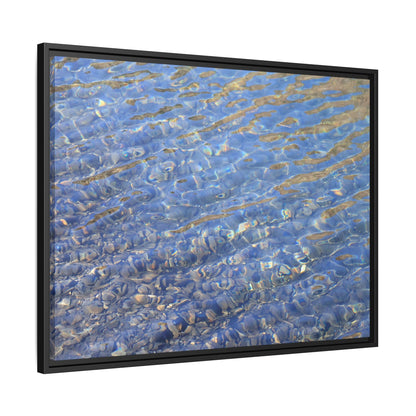 Aqua Fragments - Unique Stretched Canvas Wall Art