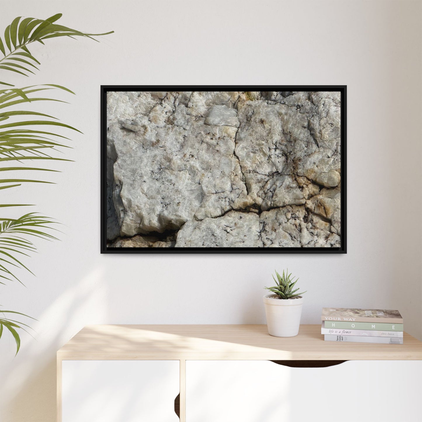 Weathered Limestone Formation - Unique Stretched Canvas Wall Art - Art By Earth