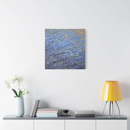 Ripples of Azure - Unique Frameless Canvas Wall Art