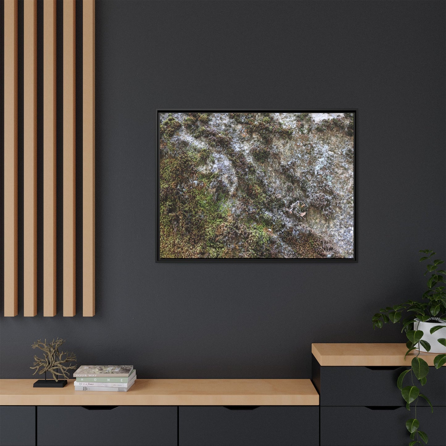 Mossy Whispers - Unique Stretched Canvas Wall Art - Art By Earth