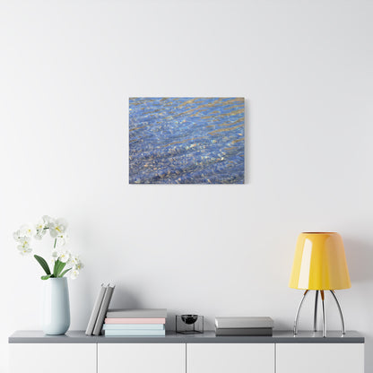 Ripples of Azure - Unique Frameless Canvas Wall Art