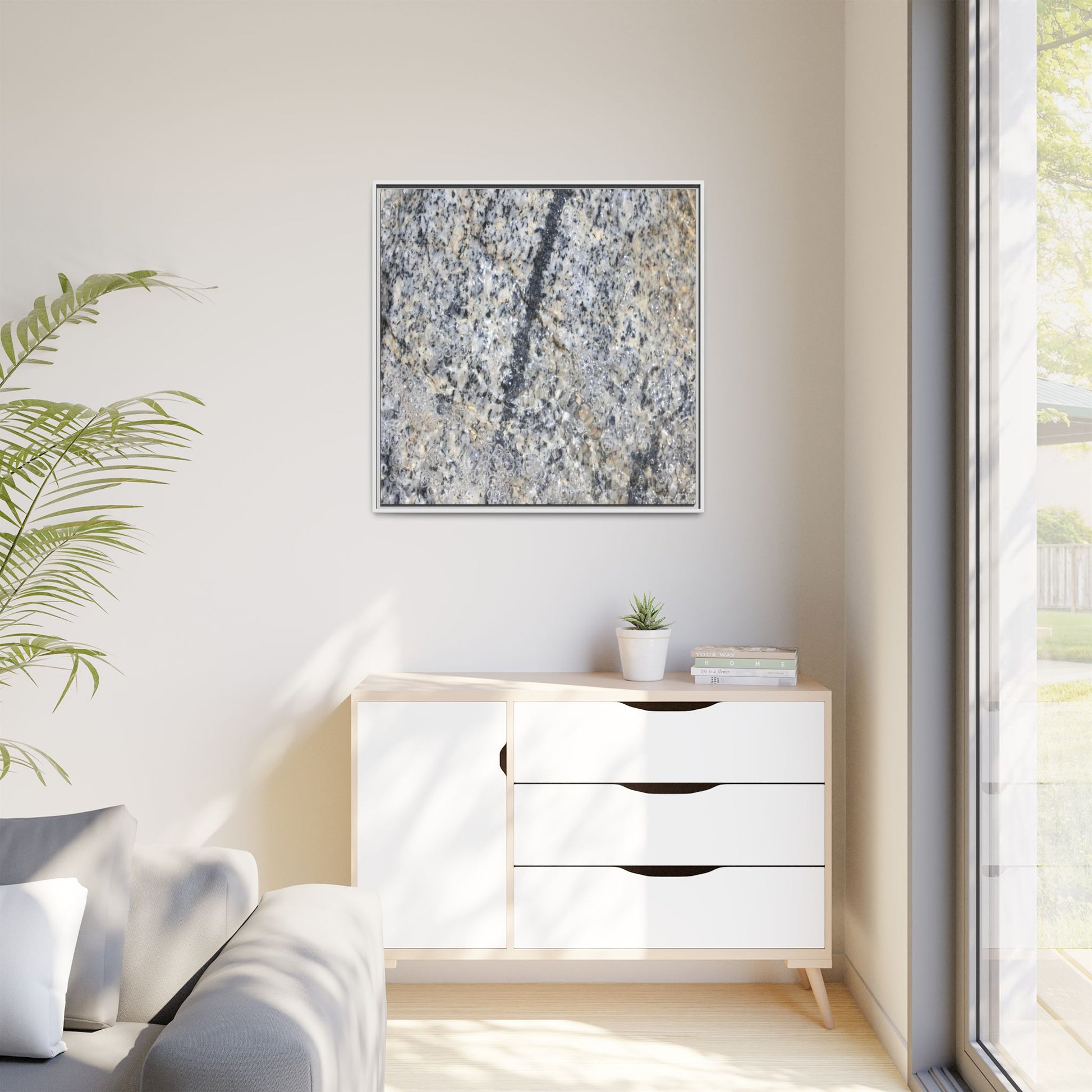 Granite Bubbles - Unique Stretched Canvas Wall Art - Art By Earth