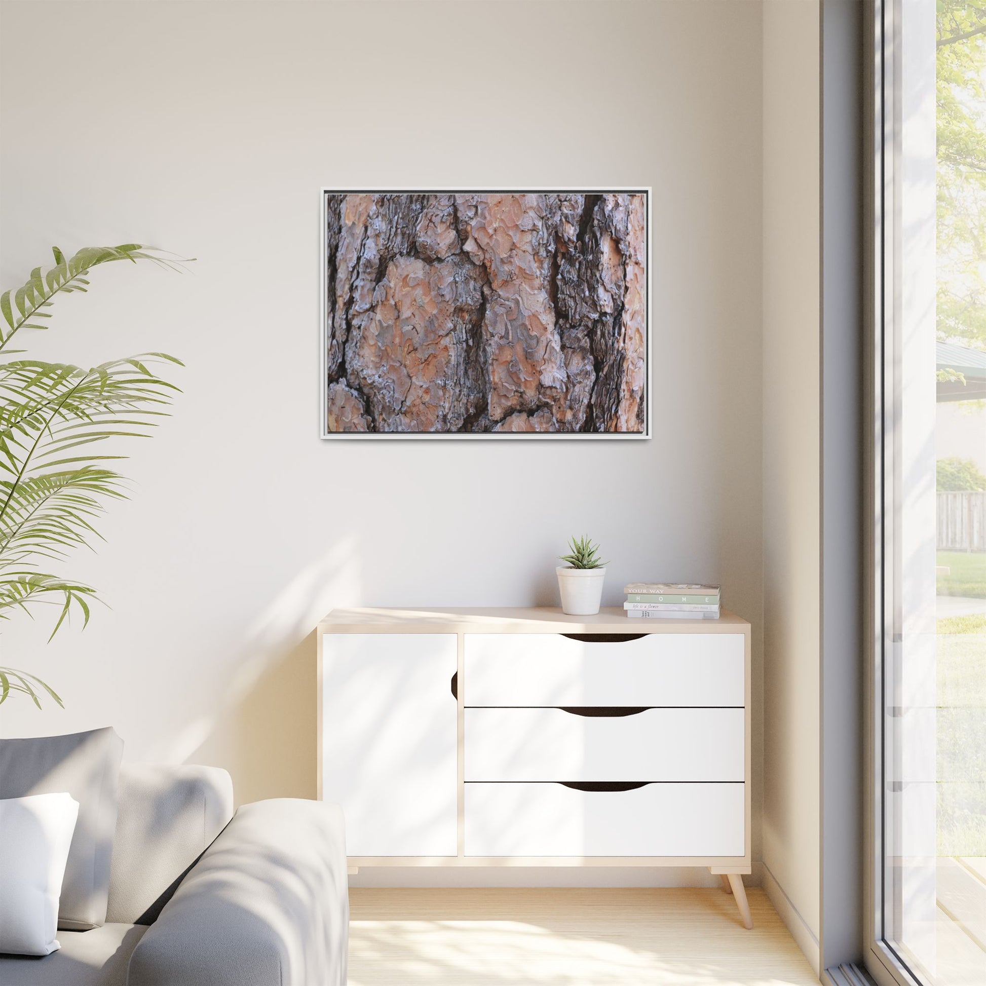 Tree Skin Symphony - Unique Stretched Canvas Wall Art - Art By Earth